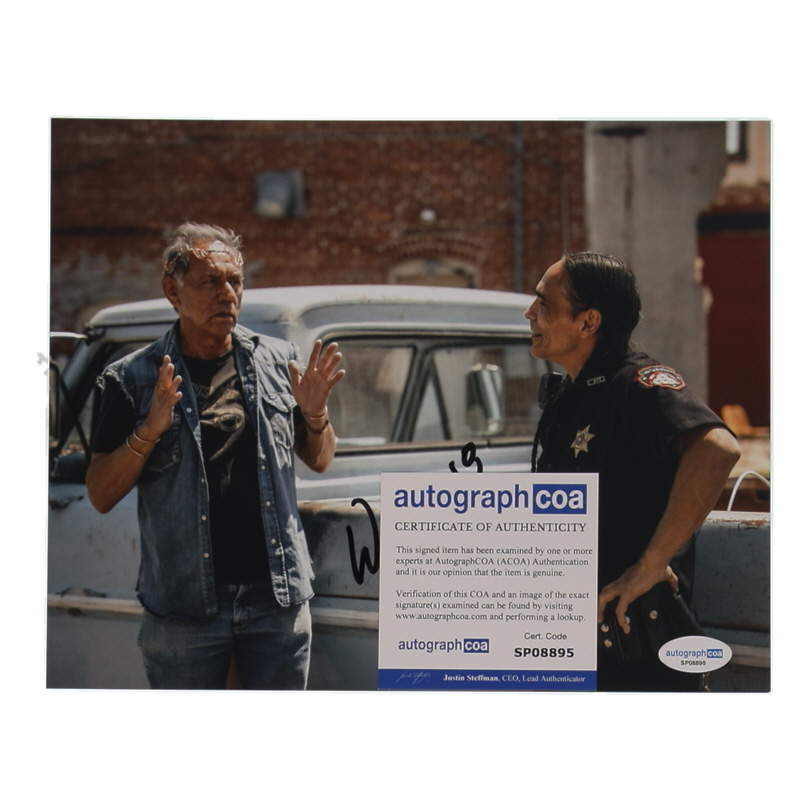 Wes Studi Signed "Reservation Dogs" 8x10 Photo (ACOA) at PristineAuction.com Wes Studi Signed "Reservation Dogs" 8x10 Photo (ACOA) at PristineAuction.com