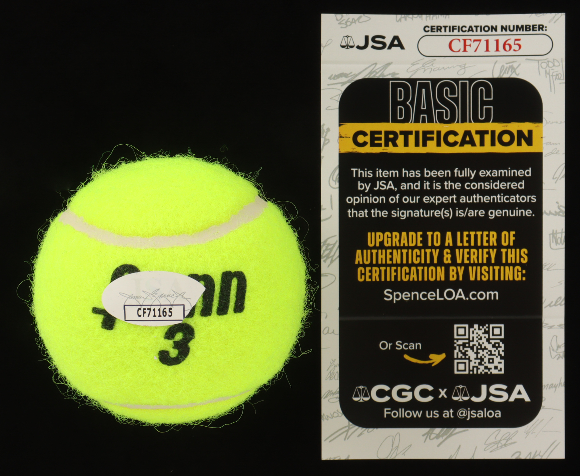 Novak Djokovic Signed Tennis Ball (JSA) at PristineAuction.com Novak Djokovic Signed Tennis Ball (JSA) at PristineAuction.com