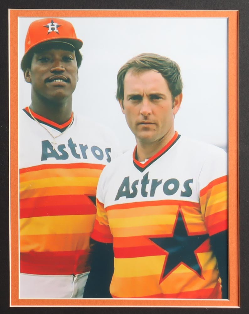 Nolan Ryan Signed Custom Framed Jersey Display Inscribed "108.5 M.P.H" with (2) Astros Logo Pins (PSA) at PristineAuction.com Nolan Ryan Signed Custom Framed Jersey Display Inscribed "108.5 M.P.H" with (2) Astros Logo Pins (PSA) at PristineAuction.com