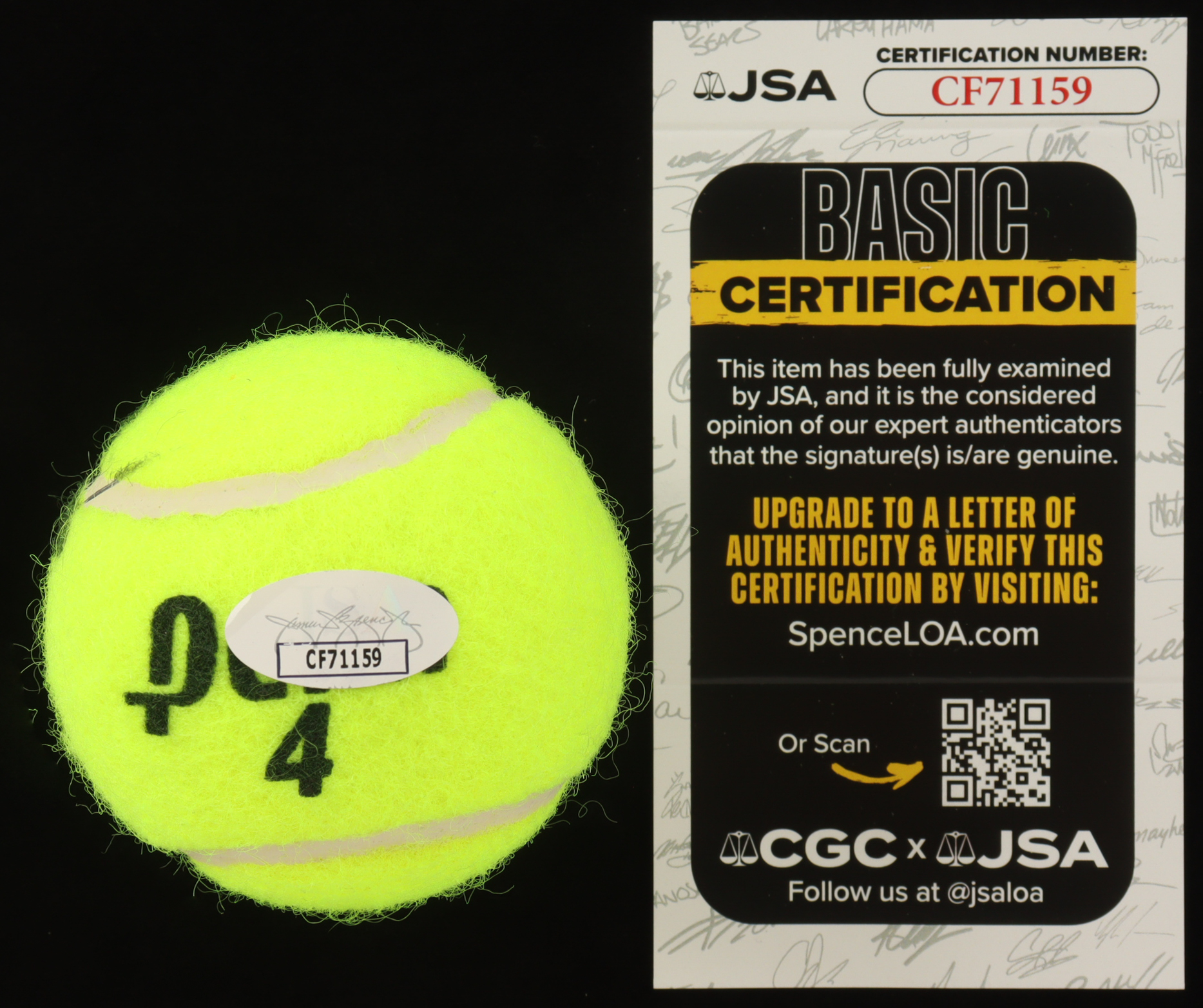 Novak Djokovic Signed Tennis Ball (JSA) at PristineAuction.com Novak Djokovic Signed Tennis Ball (JSA) at PristineAuction.com