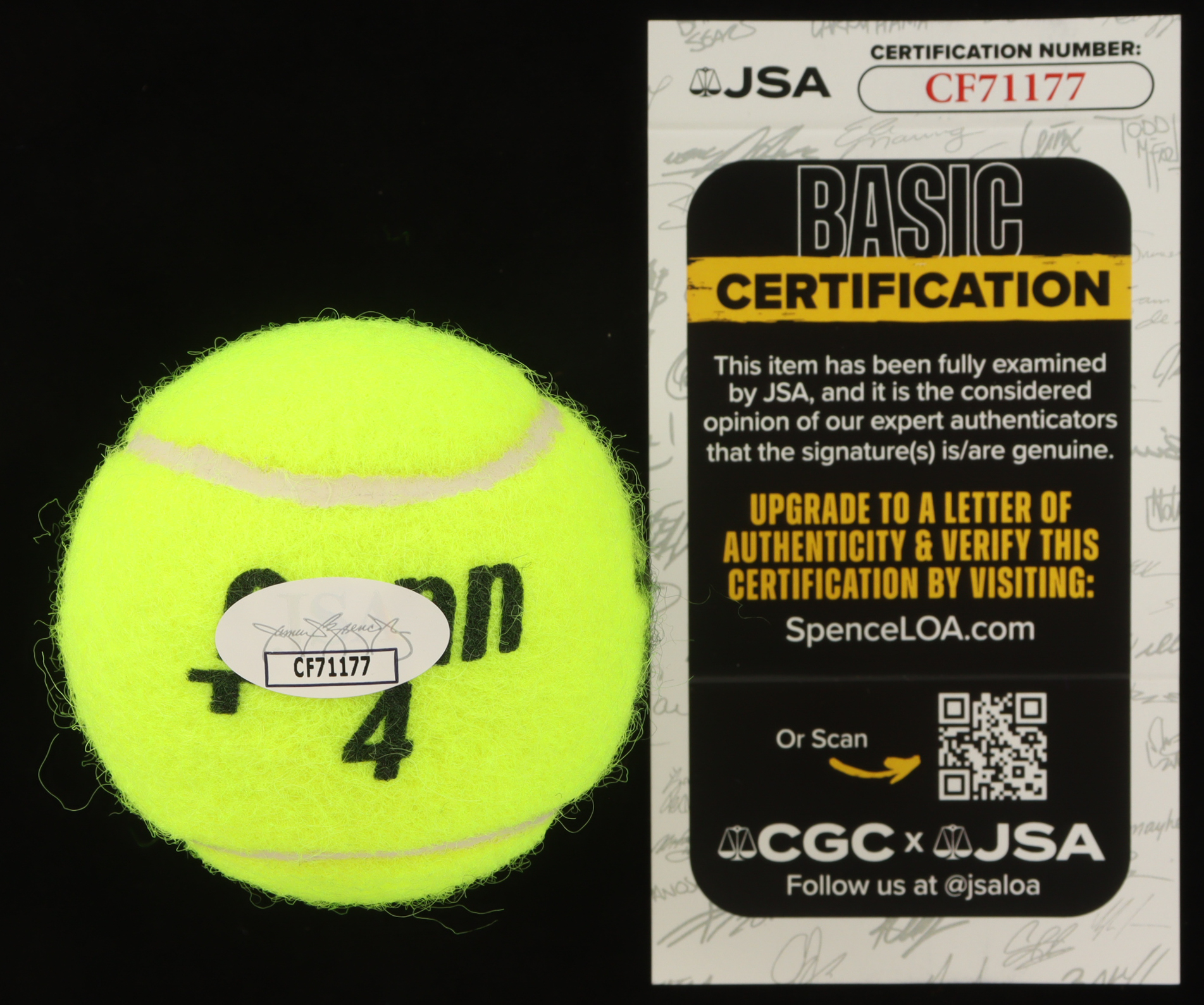 Novak Djokovic Signed Tennis Ball (JSA) at PristineAuction.com Novak Djokovic Signed Tennis Ball (JSA) at PristineAuction.com