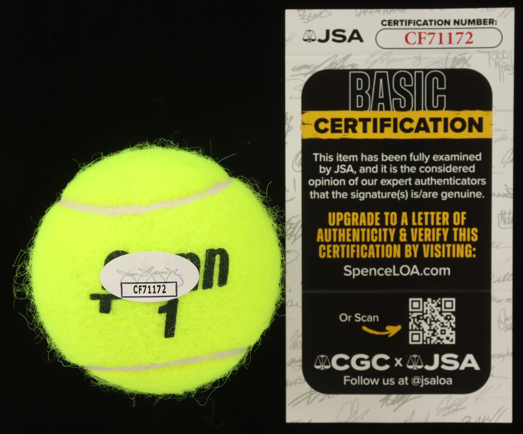 Novak Djokovic Signed Tennis Ball (JSA) at PristineAuction.com Novak Djokovic Signed Tennis Ball (JSA) at PristineAuction.com