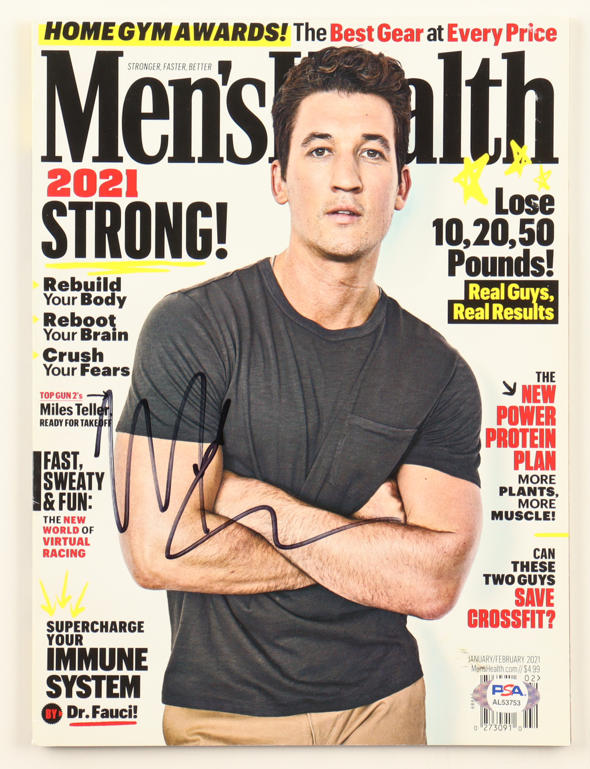 Miles Teller Signed 2021 Men's Health Magazine (PSA) at PristineAuction.com Miles Teller Signed 2021 Men's Health Magazine (PSA) at PristineAuction.com