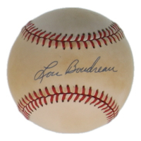 Lou Boudreau Signed OAL Baseball (Beckett) at PristineAuction.com