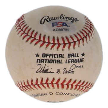 Enos Slaughter Signed ONL Baseball (PSA) at PristineAuction.com Enos Slaughter Signed ONL Baseball (PSA) at PristineAuction.com