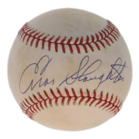 Enos Slaughter Signed ONL Baseball (PSA) at PristineAuction.com