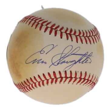 Enos Slaughter Signed ONL Baseball (Beckett) at PristineAuction.com Enos Slaughter Signed ONL Baseball (Beckett) at PristineAuction.com