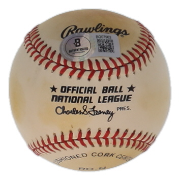 Enos Slaughter Signed ONL Baseball (Beckett) at PristineAuction.com Enos Slaughter Signed ONL Baseball (Beckett) at PristineAuction.com