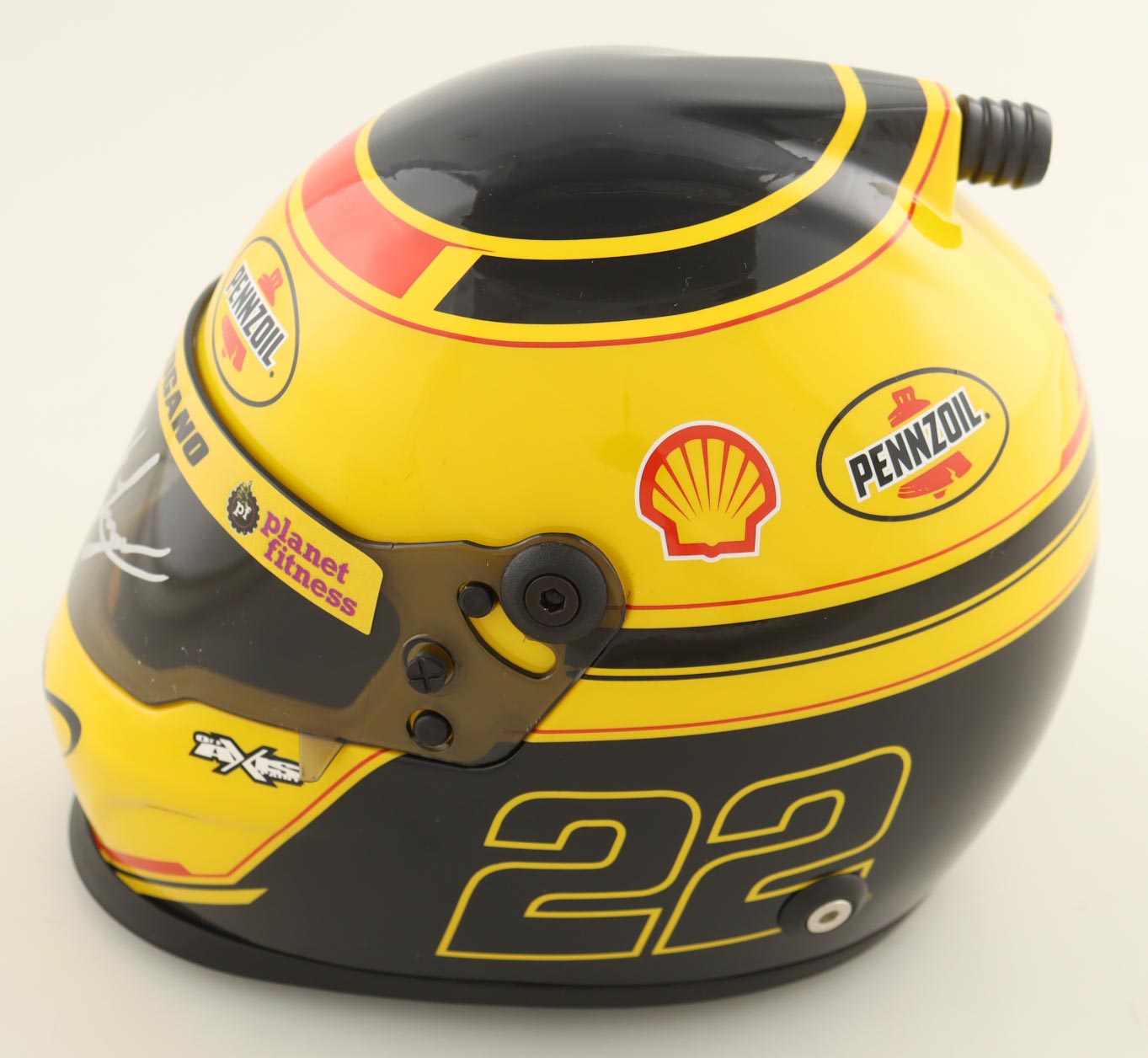 Joey Logano Signed NASCAR Pennzoil Mini Helmet (PA) at PristineAuction.com Joey Logano Signed NASCAR Pennzoil Mini Helmet (PA) at PristineAuction.com