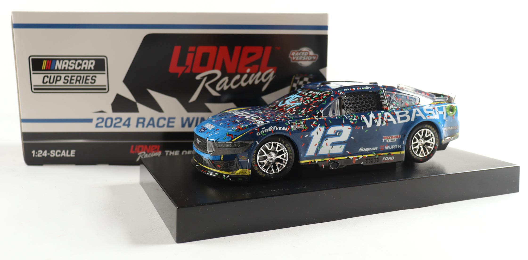 Ryan Blaney Signed 2024 #12 Wabash Pocono Win Mustang | 1:24 Diecast Car (PA) at PristineAuction.com Ryan Blaney Signed 2024 #12 Wabash Pocono Win Mustang | 1:24 Diecast Car (PA) at PristineAuction.com