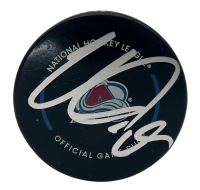 Nathan MacKinnon Signed Avalanche Official Game Puck (Beckett) at PristineAuction.com