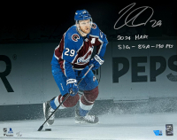 Nathan MacKinnon Signed LE Avalance 16x20 Photo Inscribed "2024 Hart" & "51G - 89A - 190PTS" (Fanatics) at PristineAuction.com