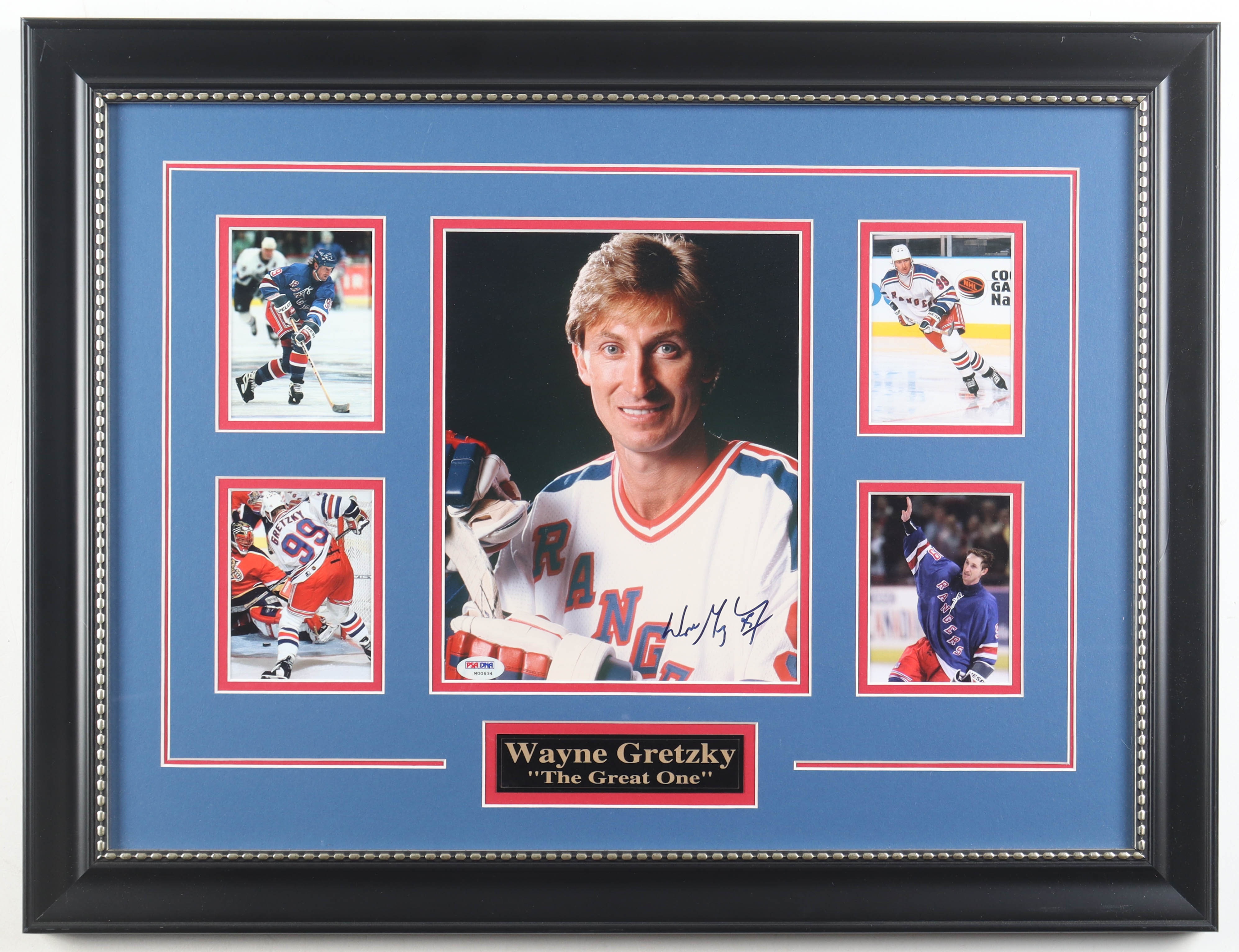 Wayne Gretzky Signed Rangers Custom Framed Photo Display (PSA) at PristineAuction.com Wayne Gretzky Signed Rangers Custom Framed Photo Display (PSA) at PristineAuction.com