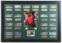 Tiger Woods "The Masters" Custom Framed 2003 SP Game Used Scorecard Signature Trading Card at PristineAuction.com