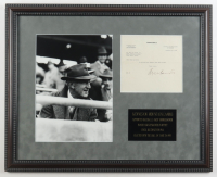 Kenesaw Mountain Landis Signed Custom Framed Typed Note Display (PSA) at PristineAuction.com