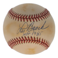 Lou Brock Signed ONL Baseball Inscribed "HOF 1985" (PSA) at PristineAuction.com
