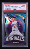 Yoshinobu Yamamoto 2024 Finest Arrivals Purple Refractor #A20 #47/125 RC (PSA 10) at PristineAuction.com