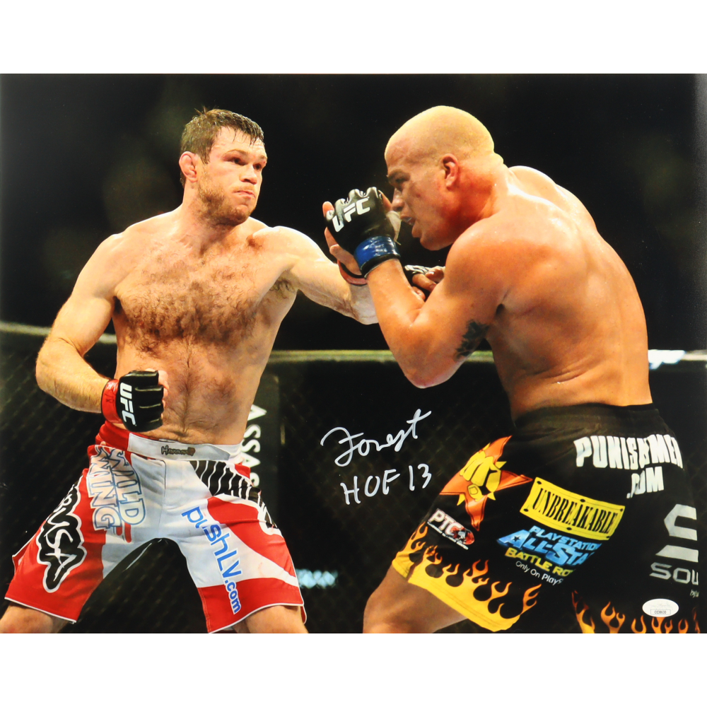 Forrest Griffin Signed UFC 16x20 Photo Inscribed "HOF 13" (JSA) at PristineAuction.com