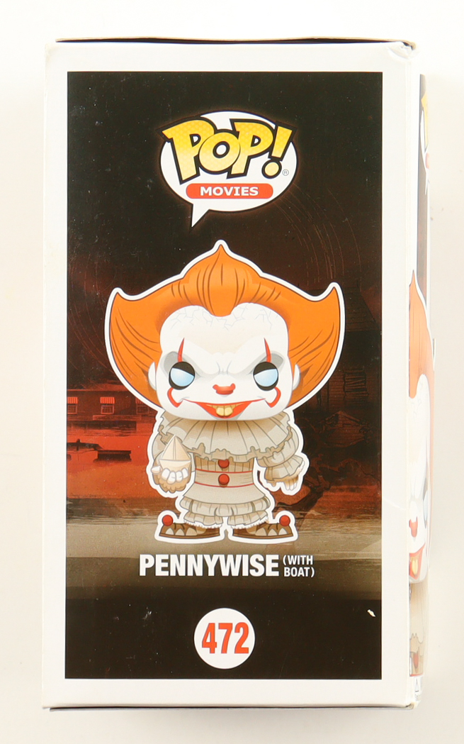 Jackson Robert Scott Signed "IT" #472 Pennywise (With Boat) Funko Pop! Inscribed "Georgie" (JSA) at PristineAuction.com Jackson Robert Scott Signed "IT" #472 Pennywise (With Boat) Funko Pop! Inscribed "Georgie" (JSA) at PristineAuction.com
