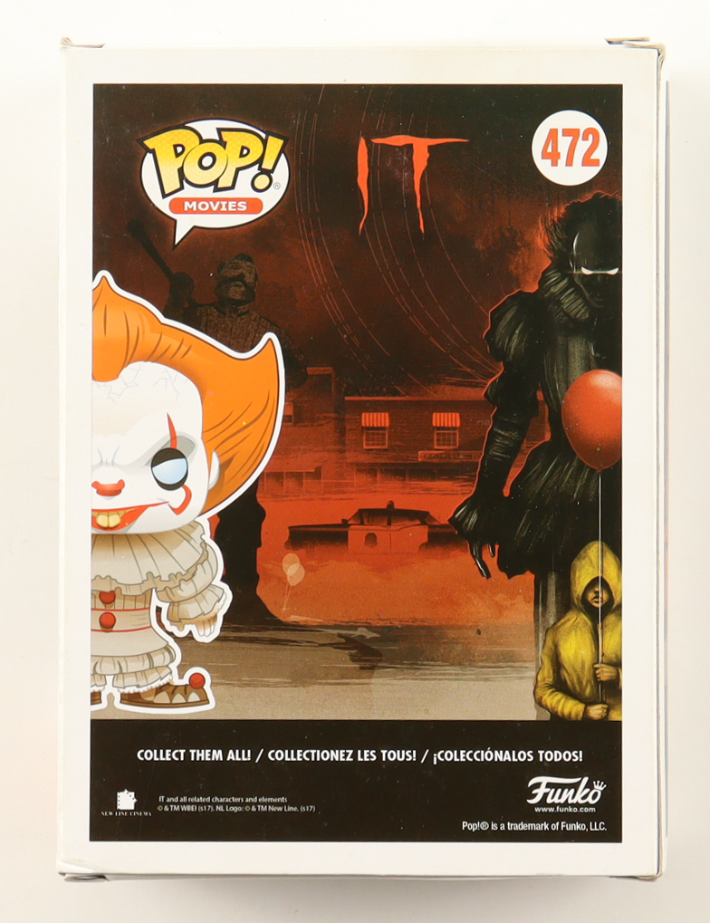 Jackson Robert Scott Signed "IT" #472 Pennywise (With Boat) Funko Pop! Inscribed "Georgie" (JSA) at PristineAuction.com Jackson Robert Scott Signed "IT" #472 Pennywise (With Boat) Funko Pop! Inscribed "Georgie" (JSA) at PristineAuction.com