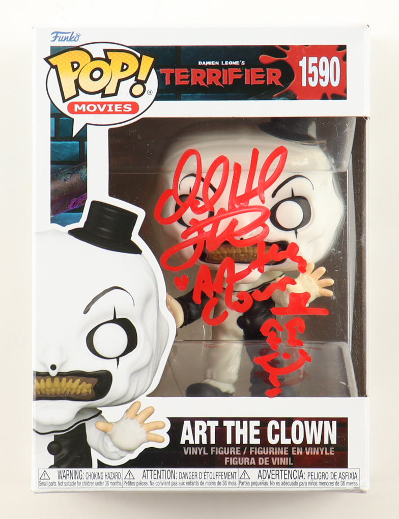 David Howard Thornton Signed "Terrifier" #1590 Art The Clown Funko Pop! Vinyl Figure Inscribed "Art The Clown" with Hand-Drawn Sketch(JSA) at PristineAuction.com David Howard Thornton Signed "Terrifier" #1590 Art The Clown Funko Pop! Vinyl Figure Inscribed "Art The Clown" with Hand-Drawn Sketch(JSA) at PristineAuction.com
