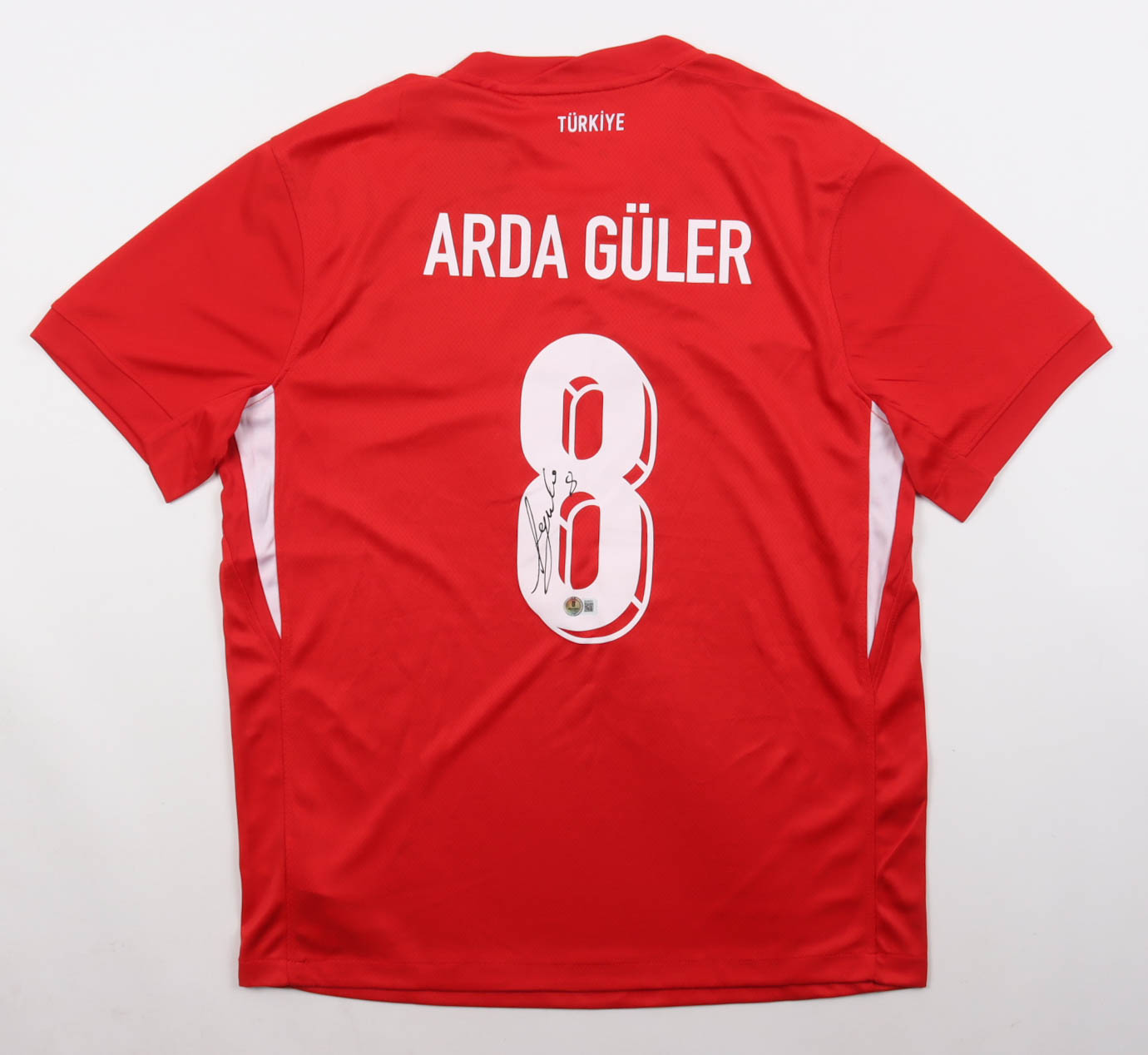Arda Guler Signed Turkey Nike Authentic Jersey (Beckett) at PristineAuction.com Arda Guler Signed Turkey Nike Authentic Jersey (Beckett) at PristineAuction.com