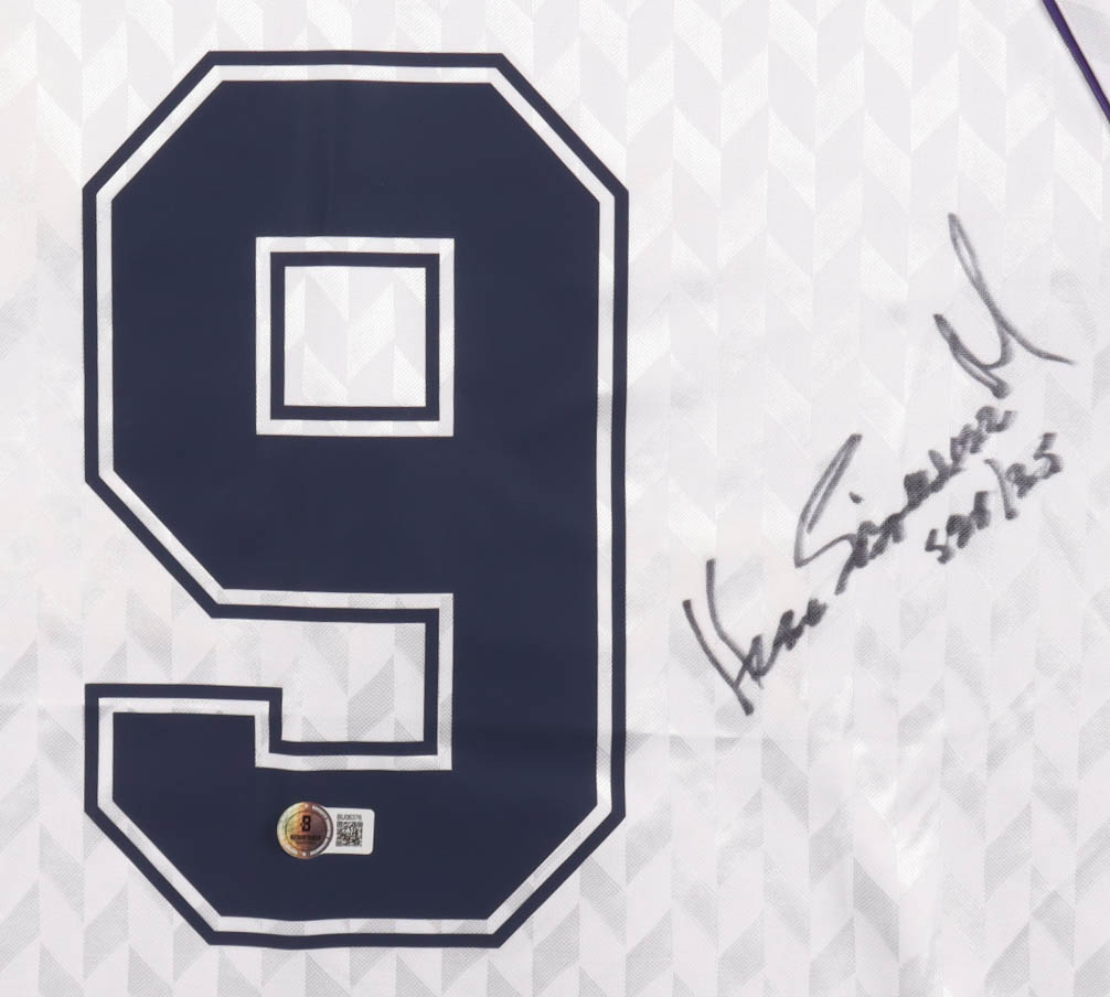 Hugo Sanchez Signed Real Madrid Hummel Authentic Jersey Inscribed "Sep/2025" (Beckett) at PristineAuction.com Hugo Sanchez Signed Real Madrid Hummel Authentic Jersey Inscribed "Sep/2025" (Beckett) at PristineAuction.com