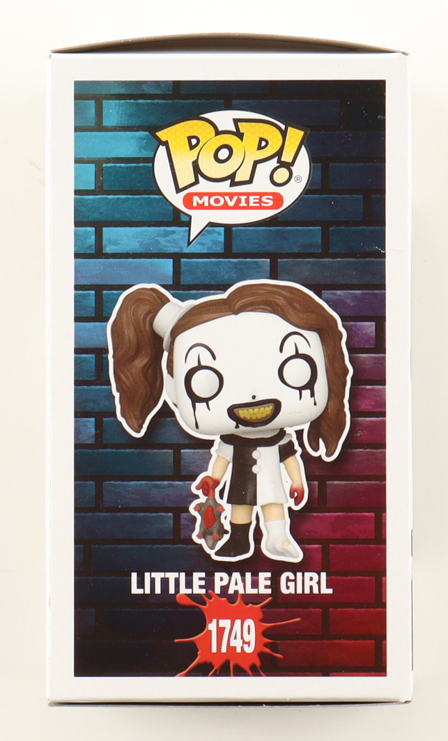 Amelie McLain Signed "Terrifier" #1749 Little Pale Girl Funko Pop! Vinyl Figure Inscribed "Little Pale Girl" (JSA) at PristineAuction.com Amelie McLain Signed "Terrifier" #1749 Little Pale Girl Funko Pop! Vinyl Figure Inscribed "Little Pale Girl" (JSA) at PristineAuction.com