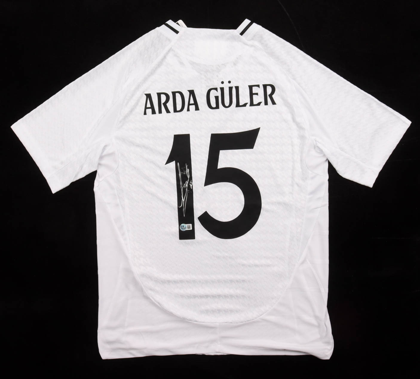 Arda Guler Signed Real Madrid Adidas Authentic Jersey (Beckett) at PristineAuction.com Arda Guler Signed Real Madrid Adidas Authentic Jersey (Beckett) at PristineAuction.com