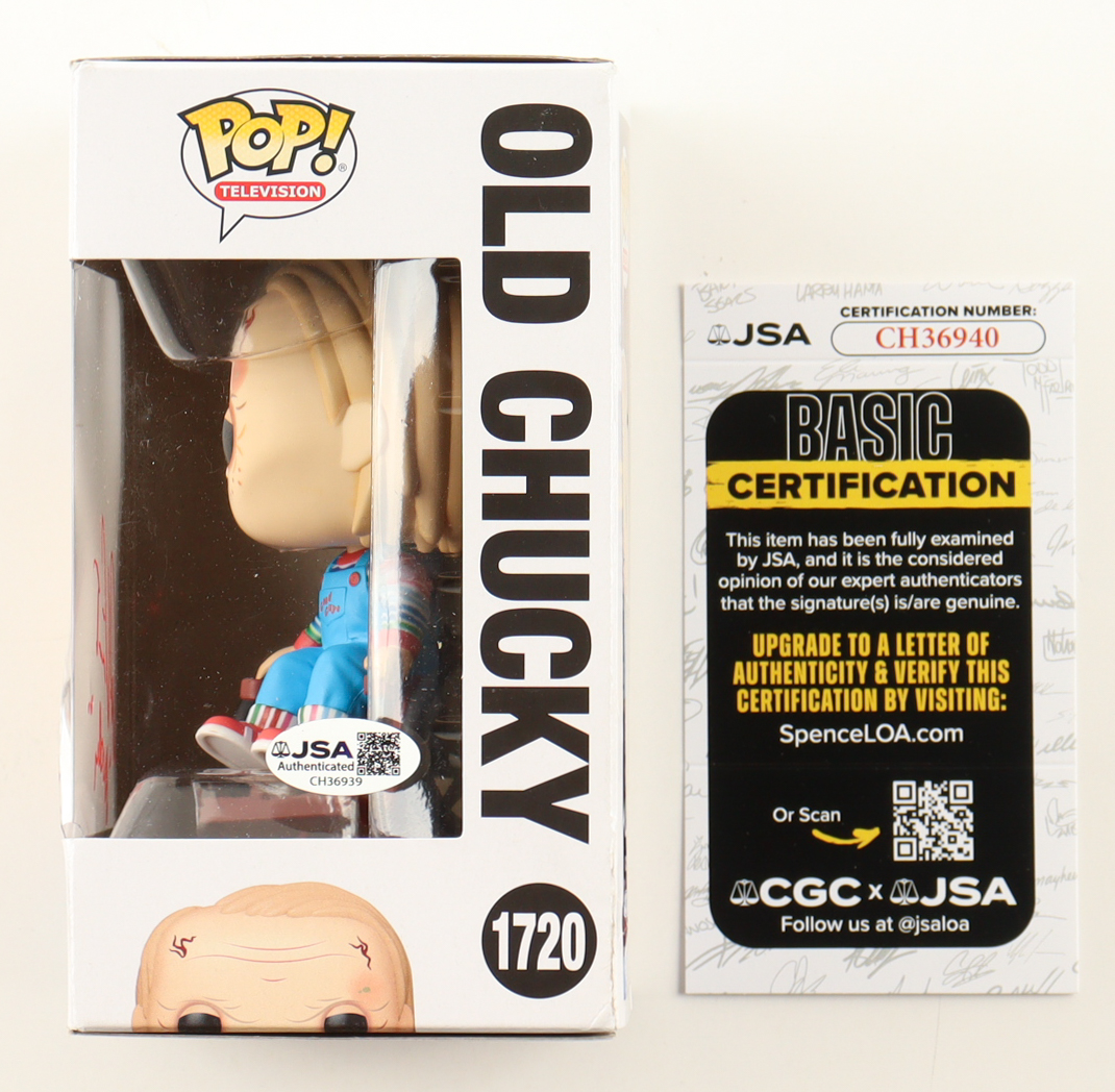 Alex Vincent Signed "Chucky" #1720 Old Chucky Funko Pop! Vinyl Figure Inscribed "Andy" (JSA) at PristineAuction.com Alex Vincent Signed "Chucky" #1720 Old Chucky Funko Pop! Vinyl Figure Inscribed "Andy" (JSA) at PristineAuction.com