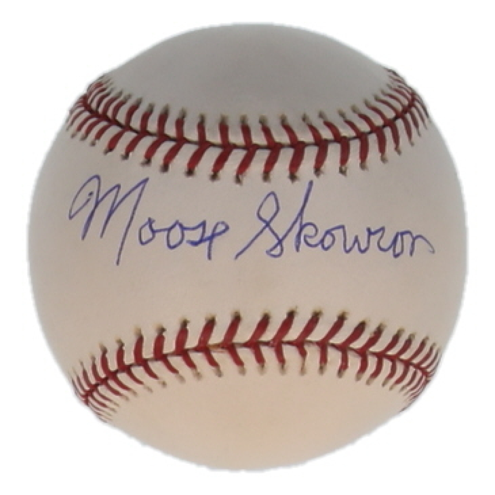 Bill "Moose" Skowron Signed OML Yankees 100th Anniversary Logo Baseball (PSA) at PristineAuction.com