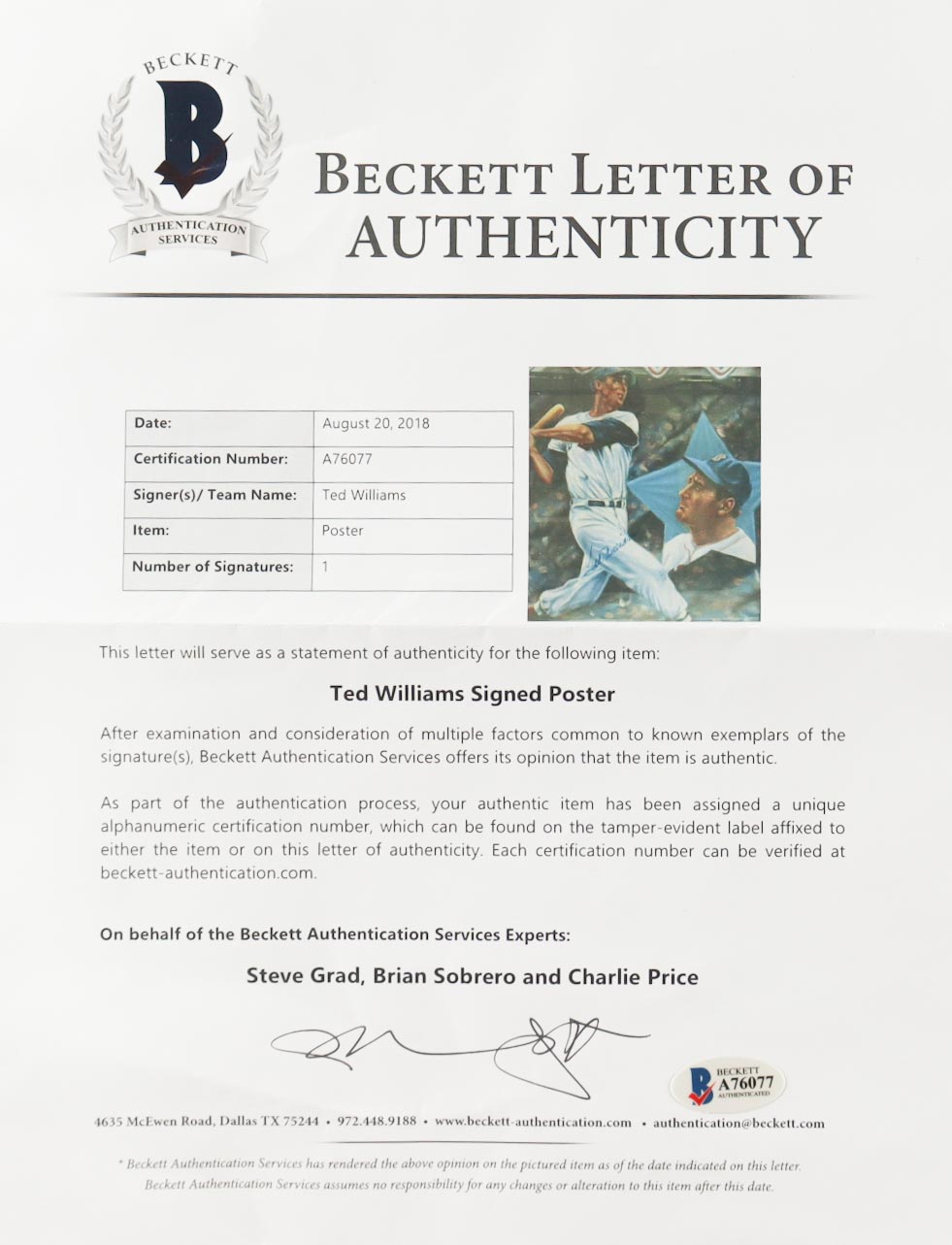 Ted Williams Signed Red Sox Custom Framed Robert Stephen Simon Vintage Art Print Display (Beckett) at PristineAuction.com Ted Williams Signed Red Sox Custom Framed Robert Stephen Simon Vintage Art Print Display (Beckett) at PristineAuction.com