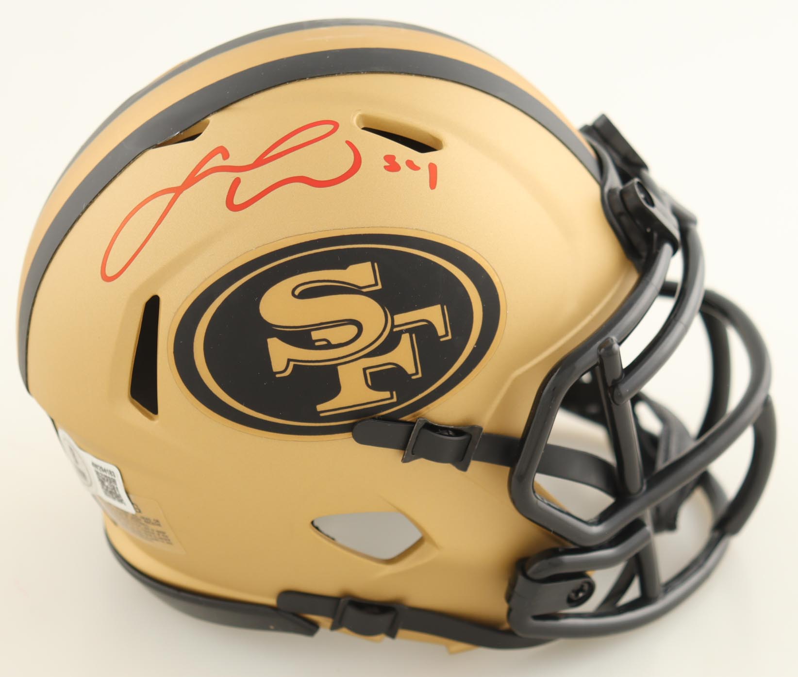 Fred Warner Signed 49ers Rave Speed Mini Helmet (Beckett) at PristineAuction.com Fred Warner Signed 49ers Rave Speed Mini Helmet (Beckett) at PristineAuction.com