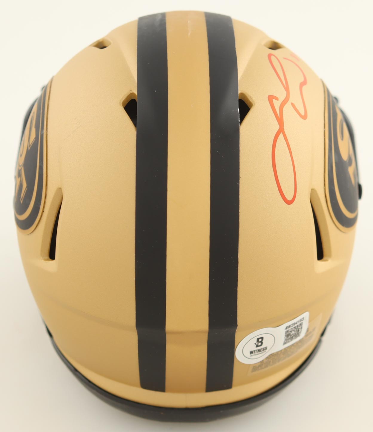 Fred Warner Signed 49ers Rave Speed Mini Helmet (Beckett) at PristineAuction.com Fred Warner Signed 49ers Rave Speed Mini Helmet (Beckett) at PristineAuction.com