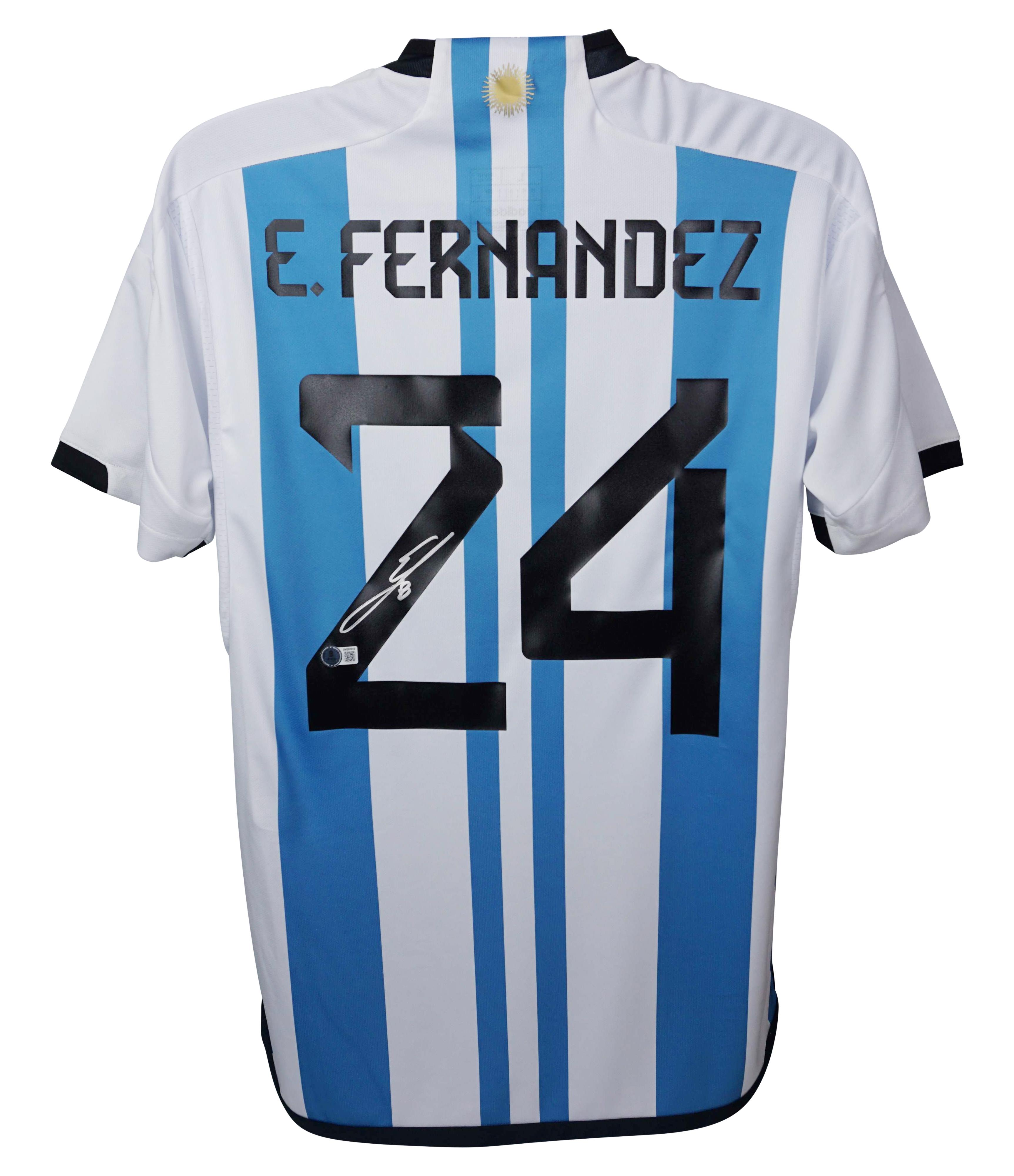 Enzo Fernandez Signed Argentina National Team Adidas Authentic Jersey (Beckett) at PristineAuction.com Enzo Fernandez Signed Argentina National Team Adidas Authentic Jersey (Beckett) at PristineAuction.com