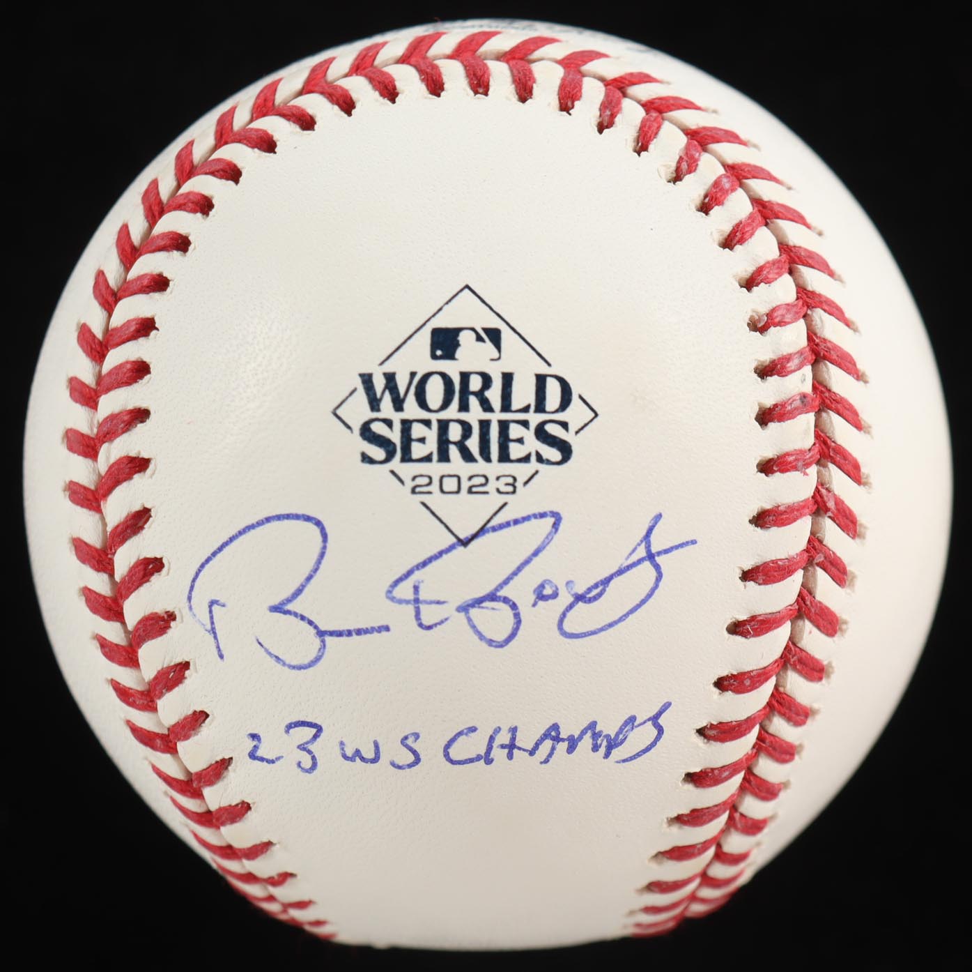 Bruce Bochy Signed 2023 World Series Baseball Inscribed "23 WS Champs" (Beckett) at PristineAuction.com Bruce Bochy Signed 2023 World Series Baseball Inscribed "23 WS Champs" (Beckett) at PristineAuction.com
