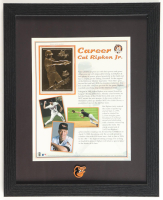 Cal Ripken Jr. Orioles Career 23kt Gold Commemorative Card Custom Framed Display at PristineAuction.com