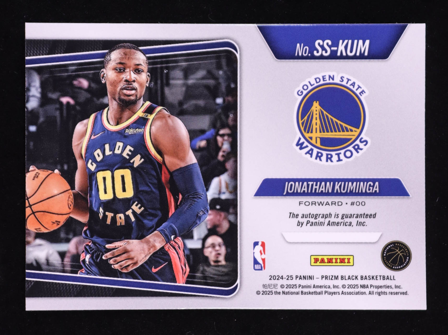 Jonathan Kuminga 2024-25 Panini Prizm Black Sensational Signatures #63 at PristineAuction.com Jonathan Kuminga 2024-25 Panini Prizm Black Sensational Signatures #63 at PristineAuction.com