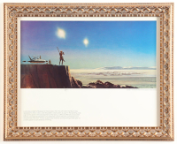 Star Wars "Luke Skywalker at Mos Eisley Space Port" 1977 Ralph McQuarrie Custom Framed Pre-Production Art Photo Display at PristineAuction.com