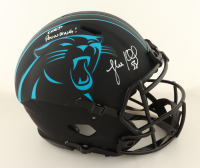 Luke Kuechly Signed Panthers Full-Size Authentic On-Field Eclipse Alternate Speed Helmet Inscribed "Keep Pounding!" (Beckett) at PristineAuction.com