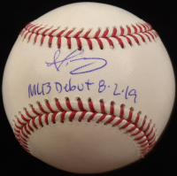 Dustin May Signed OML Baseball Inscribed "MLB Debut 8.2.19" (MLB & Fanatics) at PristineAuction.com