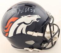 Javonte Williams Signed Broncos Full-Size Speed Helmet (Beckett) at PristineAuction.com