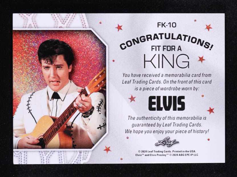 Elvis 2024 Leaf Fit For A King Patch #FK-10 #07/15 at PristineAuction.com Elvis 2024 Leaf Fit For A King Patch #FK-10 #07/15 at PristineAuction.com