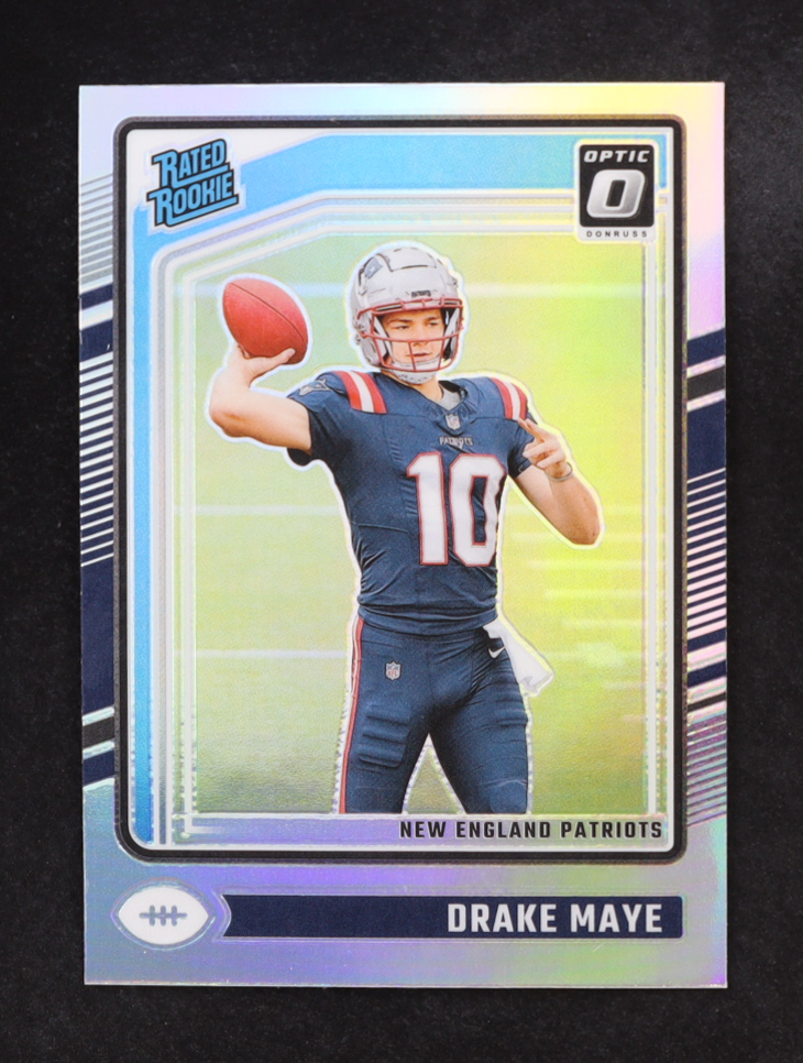Drake Maye 2024 Donruss Optic #229 RR RC at PristineAuction.com Drake Maye 2024 Donruss Optic #229 RR RC at PristineAuction.com