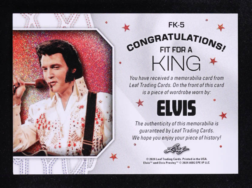 Elvis 2024 Leaf Fit For A King Patch #FK-5 #28/45 at PristineAuction.com Elvis 2024 Leaf Fit For A King Patch #FK-5 #28/45 at PristineAuction.com