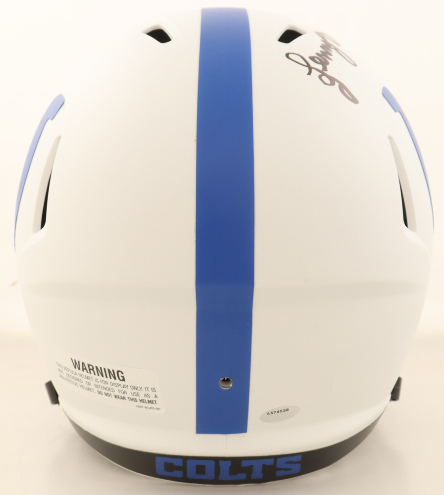 Lenny Moore Signed Colts Full-Size Lunar Eclipse Alternate Speed Helmet Inscribed "HOF 75" (Schwartz) at PristineAuction.com Lenny Moore Signed Colts Full-Size Lunar Eclipse Alternate Speed Helmet Inscribed "HOF 75" (Schwartz) at PristineAuction.com