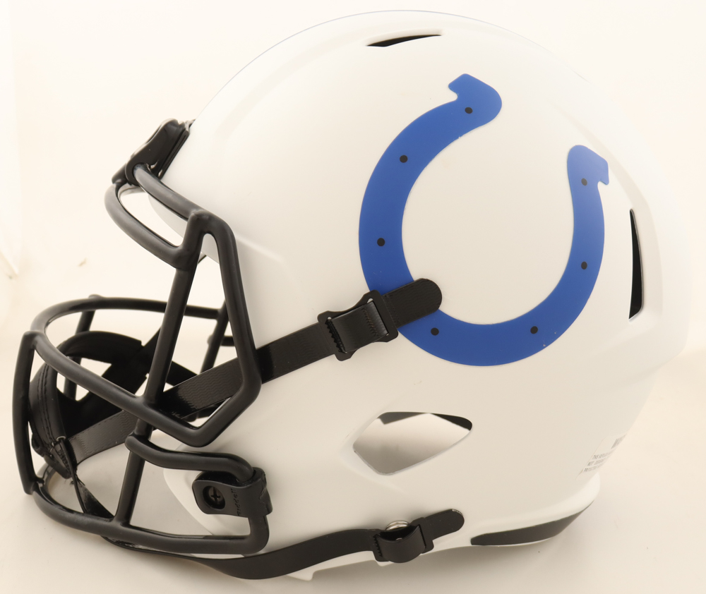 Lenny Moore Signed Colts Full-Size Lunar Eclipse Alternate Speed Helmet Inscribed "HOF 75" (Schwartz) at PristineAuction.com Lenny Moore Signed Colts Full-Size Lunar Eclipse Alternate Speed Helmet Inscribed "HOF 75" (Schwartz) at PristineAuction.com