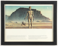 Star Wars "C3-PO and R2-D2" 1977 Ralph McQuarrie Custom Framed Pre-Production Art Photo Display at PristineAuction.com