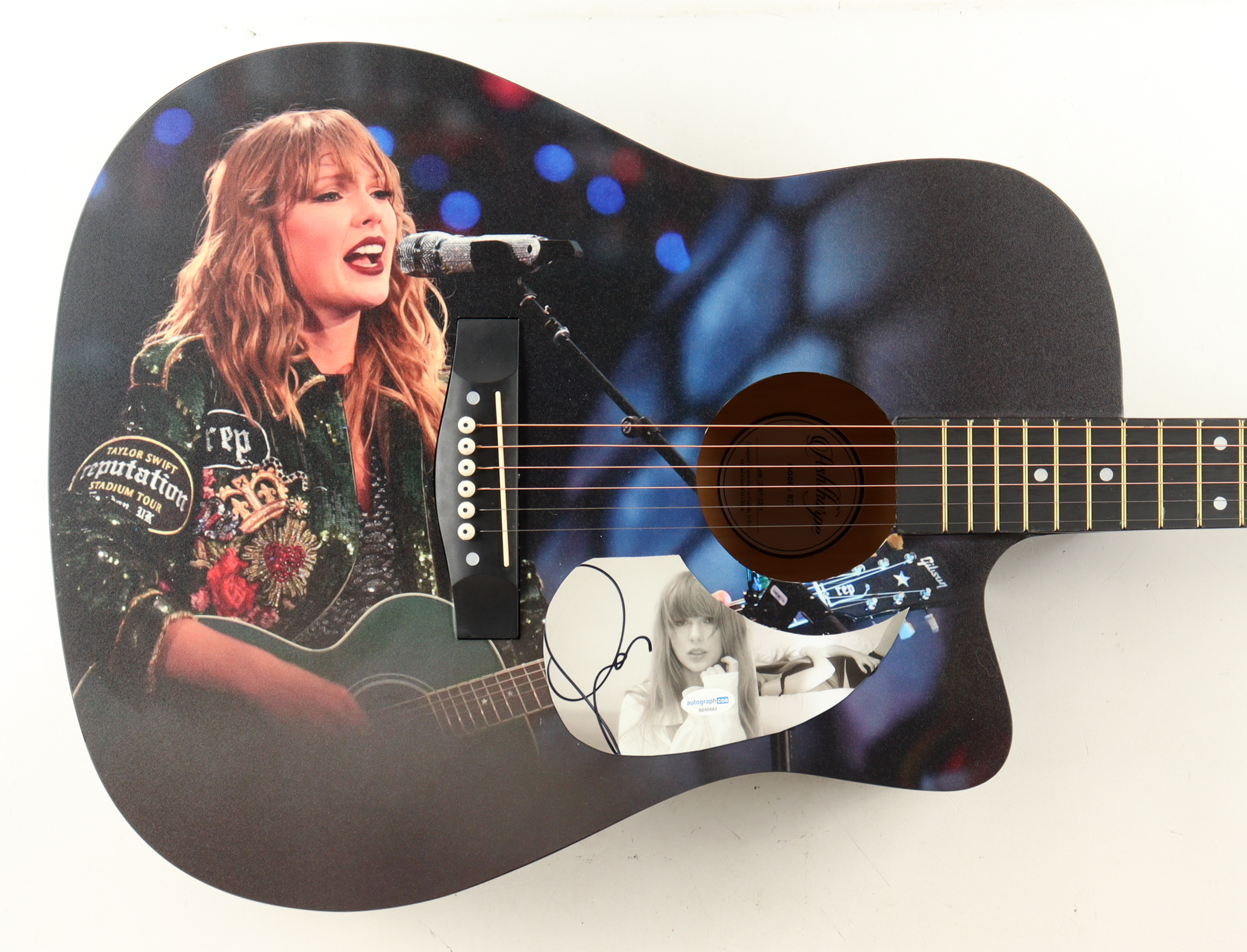 Taylor Swift Guitar with Signed Custom Insert Pickguard (ACOA) at PristineAuction.com Taylor Swift Guitar with Signed Custom Insert Pickguard (ACOA) at PristineAuction.com