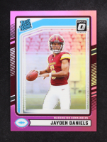 Jayden Daniels 2024 Donruss Optic Rated Rookies Preview Pink #389 RC at PristineAuction.com